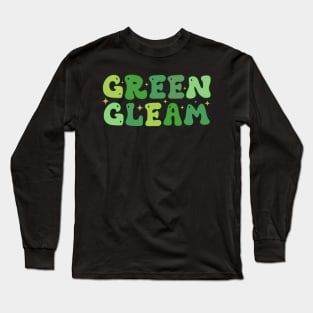 Green Gleam - Funny Saint Patricks Day - Green St Patrick's Day Long Sleeve T-Shirt